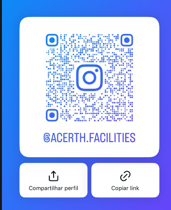 QR code do Instagram @acerth.facilities